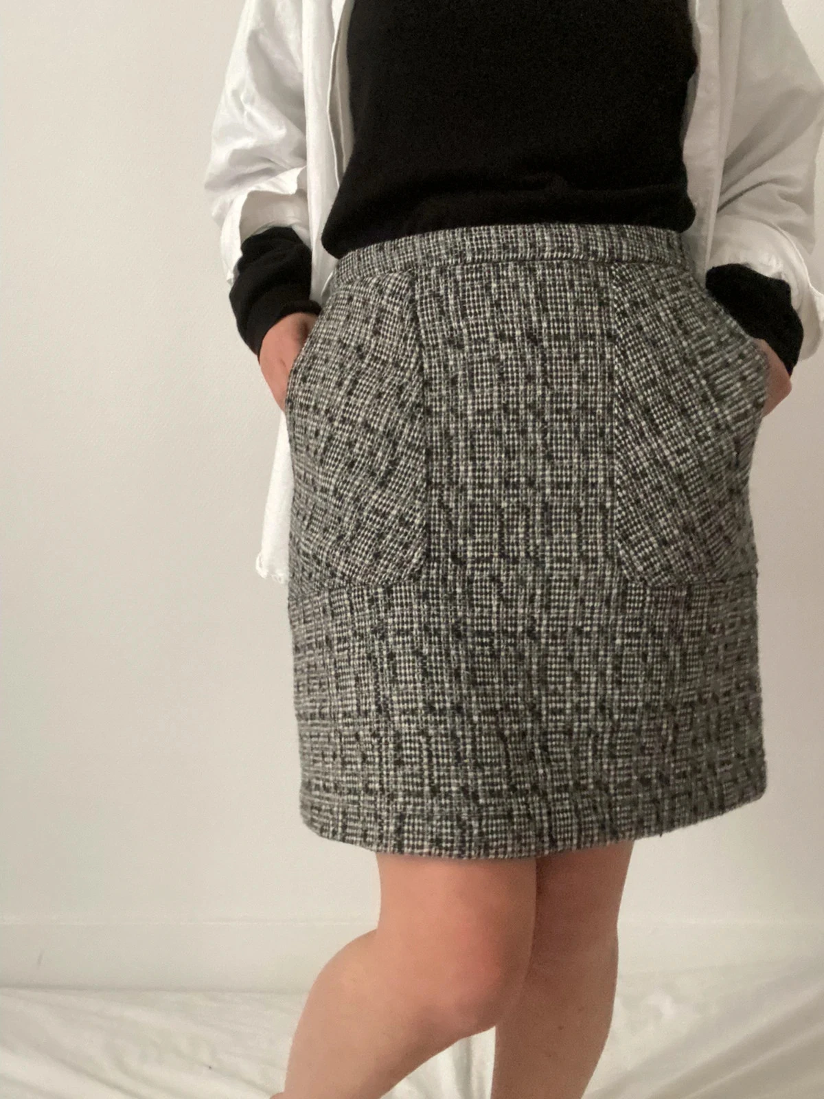 🌺 Falda corta vintage de cintura alta estilo trapecio – photo 11